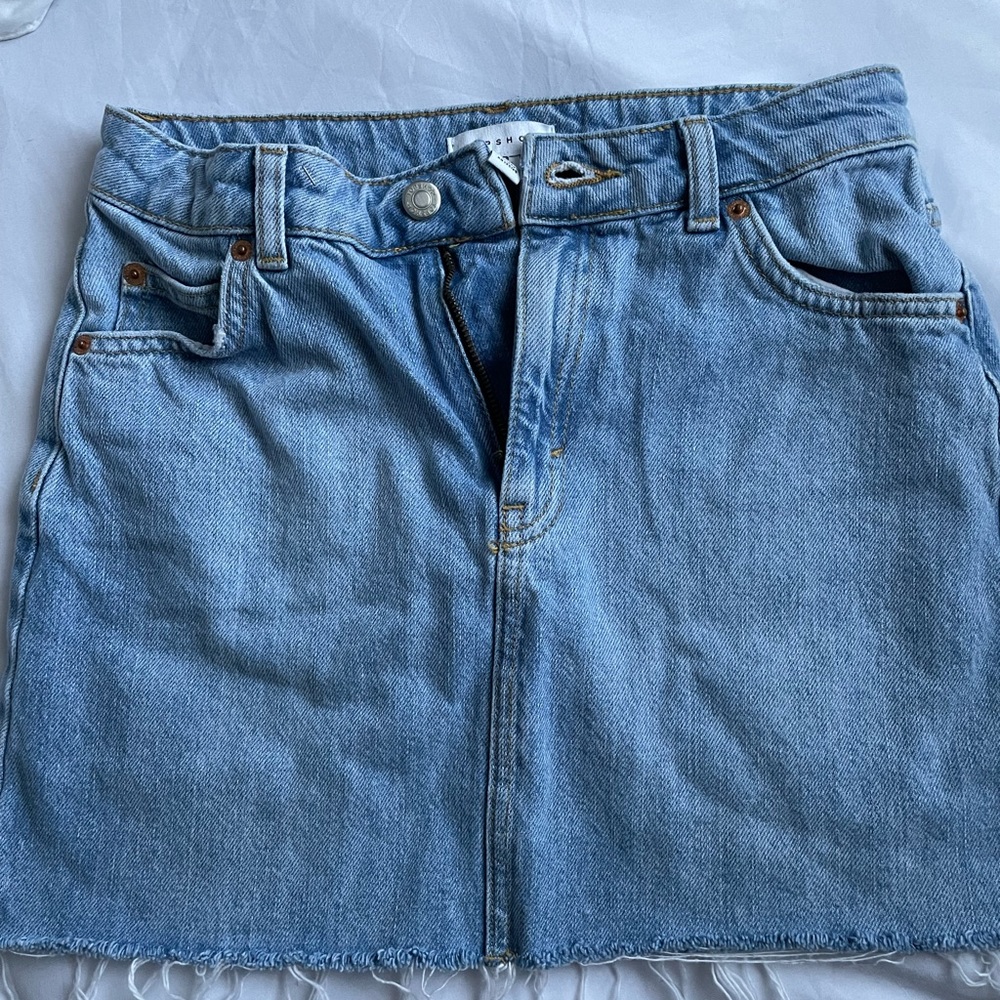 Top shop denim mini skirt